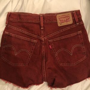 Levi’s red shorts